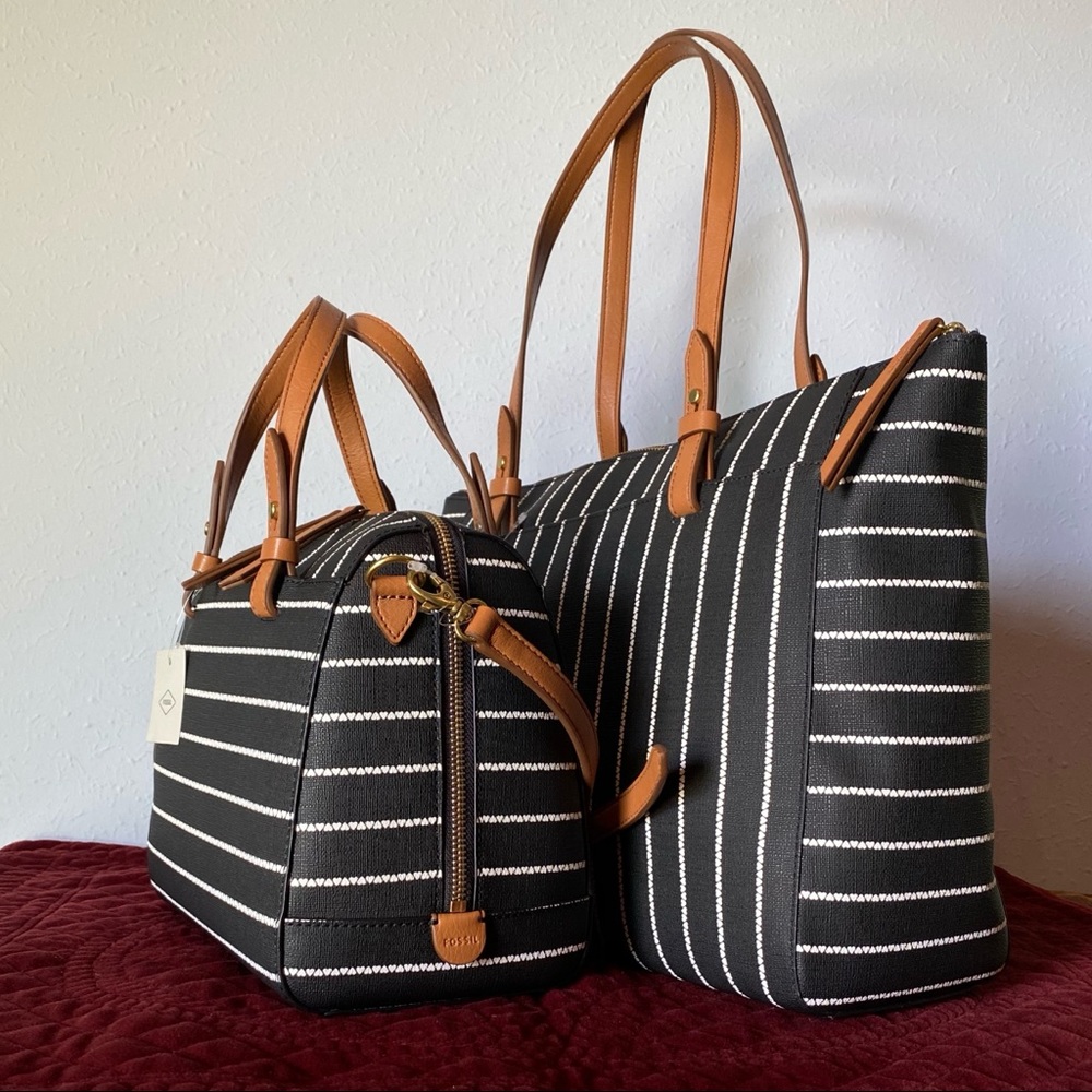 NEW! Fossil Rachel Satchel/Crossbody & Tote Set! - Picture 2 of 12